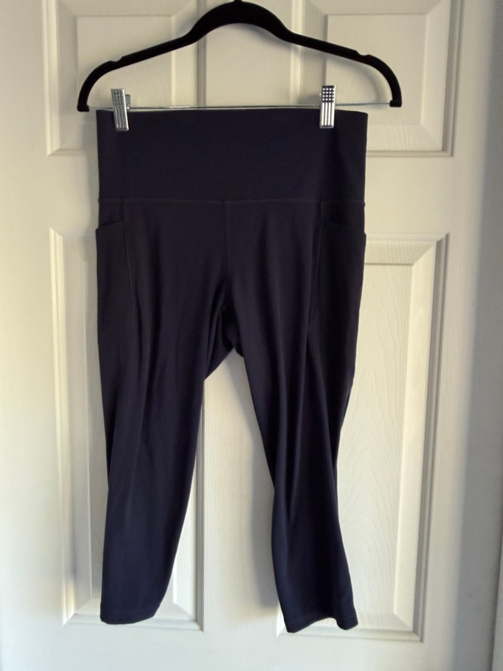 Athleta Black Cropped High-Rise Leggings